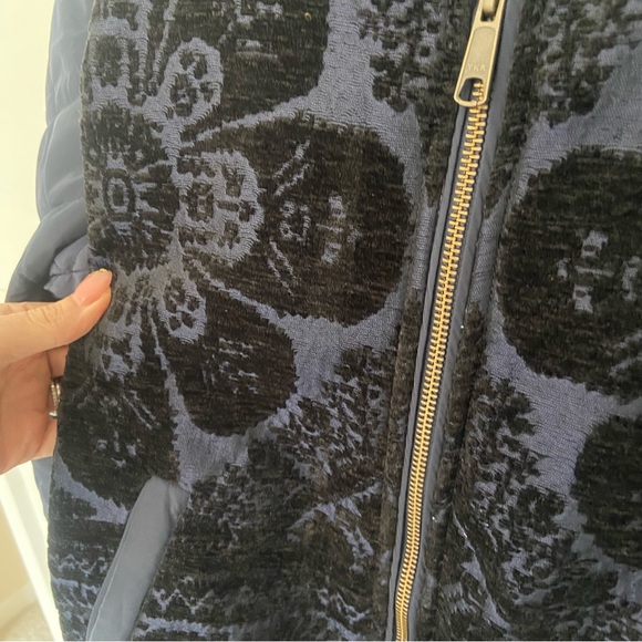 Anthropologie Clemence Bomber Sweatshirt Jacket Quilted Chenille Size Small - Picture 8 of 12